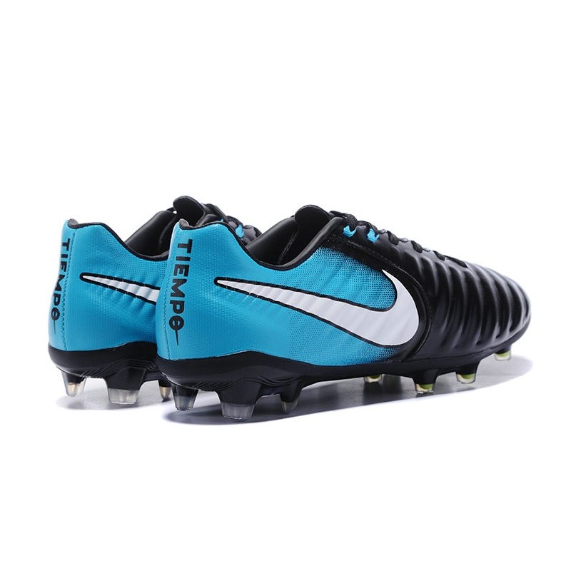 nike tiempo blue and black