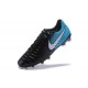 Nike Tiempo Legend 7 FG Leather Firm Ground Boots Black Blue White