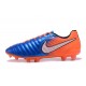 Nike Tiempo Legend 7 FG Leather Firm Ground Boots Blue Orange