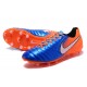 Nike Tiempo Legend 7 FG Leather Firm Ground Boots Blue Orange