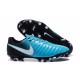 Nike Tiempo Legend 7 FG Leather Firm Ground Boots Blue White Black