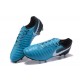 Nike Tiempo Legend 7 FG Leather Firm Ground Boots Blue White Black