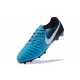 Nike Tiempo Legend 7 FG Leather Firm Ground Boots Blue White Black