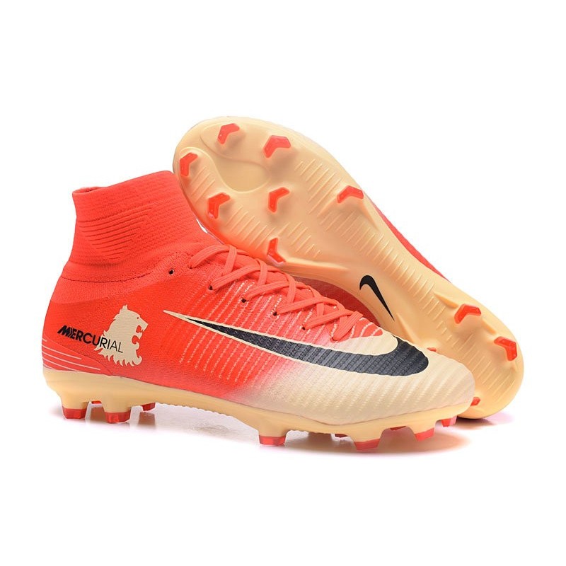 red and gold football cleats