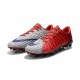 Nike Hypervenom Phantom 3 FG Football Shoes for Men Red Grey Blue