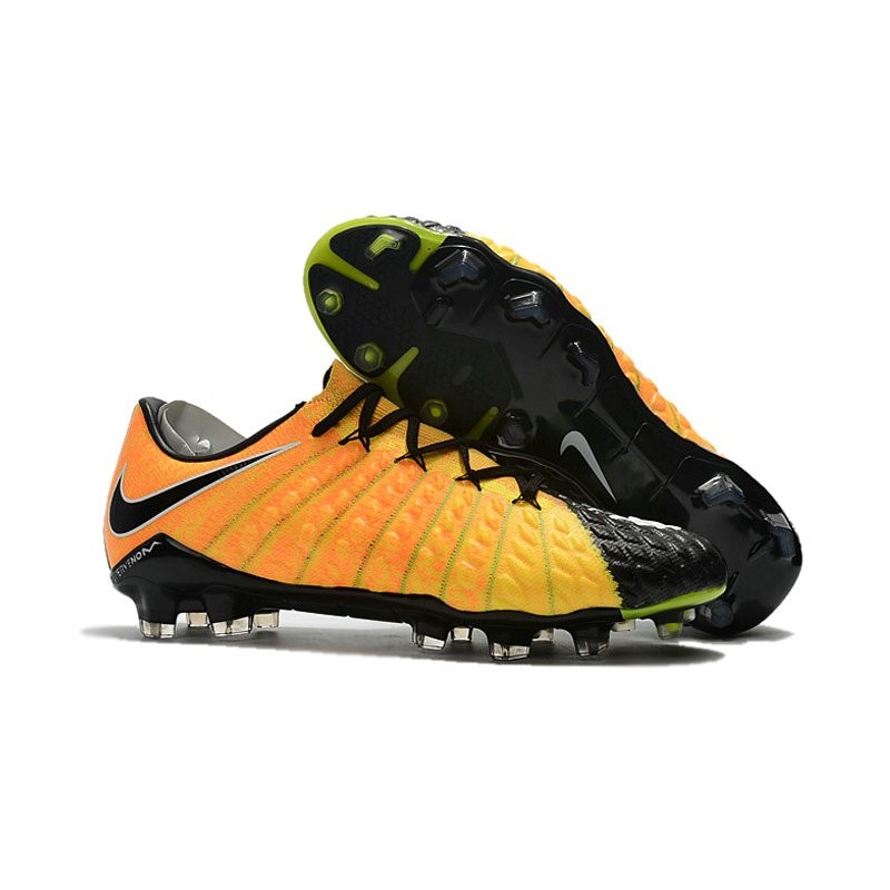 2017 Nike Hypervenom III FG Soccer Shoes Yellow Black