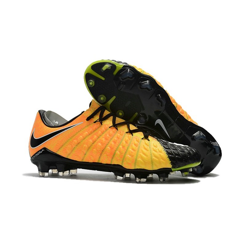 Migración acampar adyacente 2017 Nike Hypervenom Phantom III FG Soccer Shoes Yellow Black