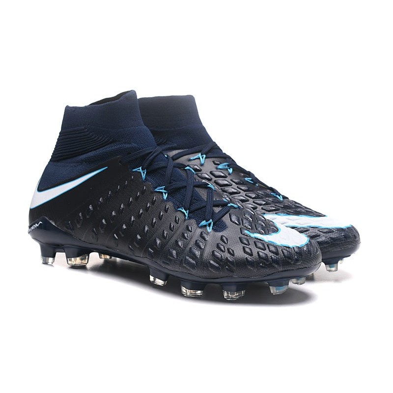 Nike Mens Hypervenom Phantom 3 Dynamic Fit Fg Soccer Cleat Blue Black White