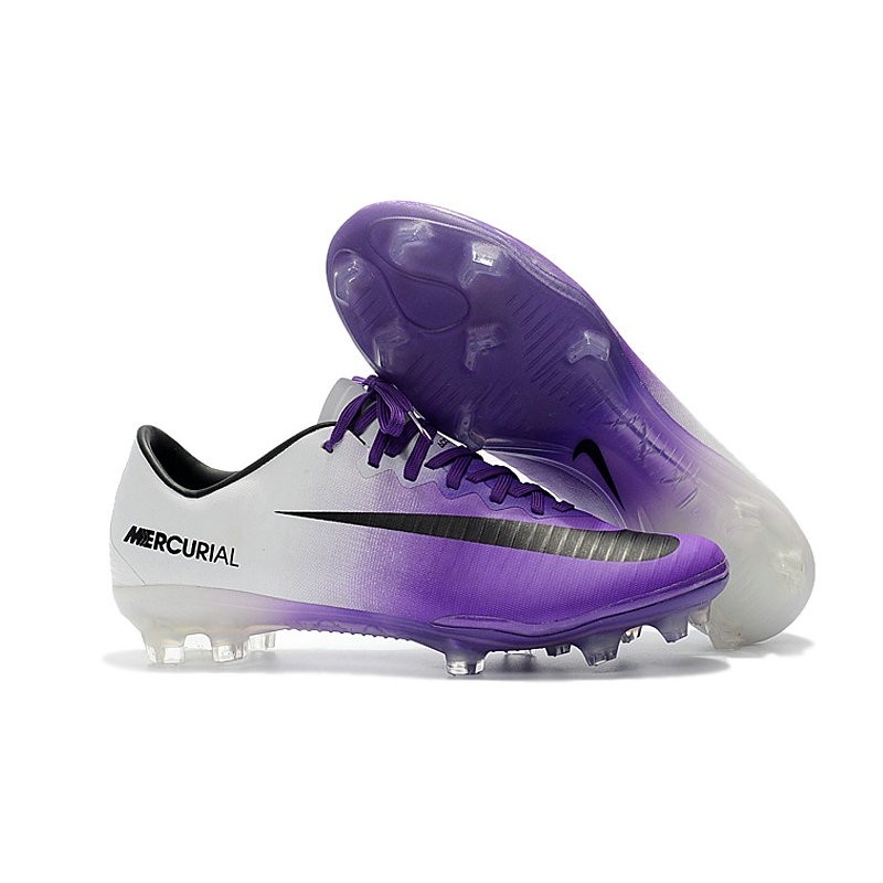 purple and white nike soccer cleats
