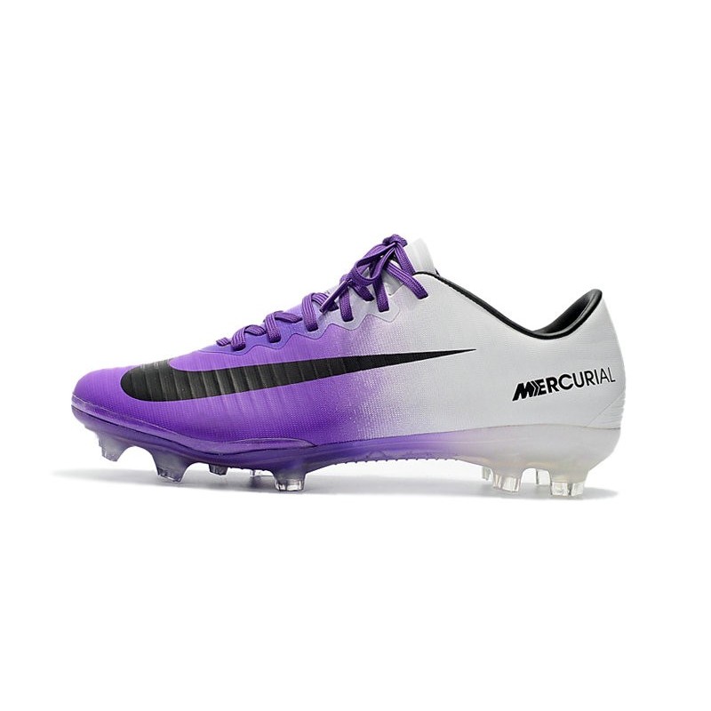purple and white nike soccer cleats