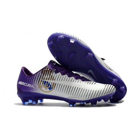 purple and white nike soccer cleats