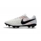 Nike Tiempo Legend 7 FG Leather Firm Ground Boots White Black