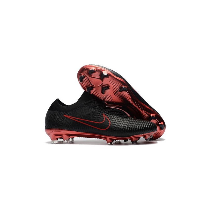 nike mercurial vapor flyknit ultra fg black red