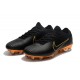 Soccer Shoes For Men - Nike Mercurial Vapor Flyknit Ultra FG Black Gold