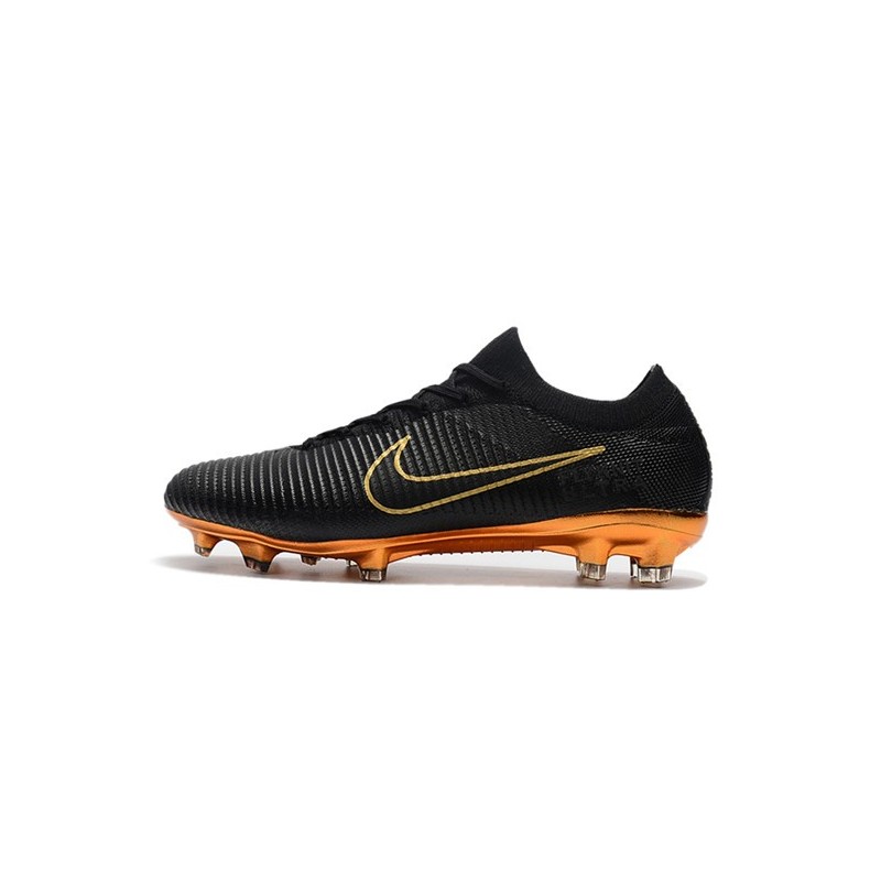 mercurial flyknit ultra black and gold