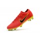 New Nike Soccer Shoes - Mercurial Vapor Flyknit Ultra FG Red Yellow Black