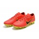 New Nike Soccer Shoes - Mercurial Vapor Flyknit Ultra FG Red Yellow Black