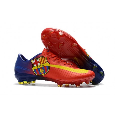 Nike Mercurial Vapor XI FG ACC 2017 Soccer Shoes - Barcelona Red Blue Yellow