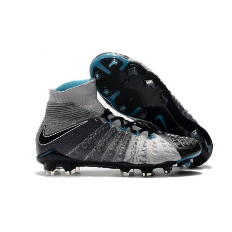 Nike Hypervenom Phantom 3 Fg Football Shoes For Men Grey Black Blue