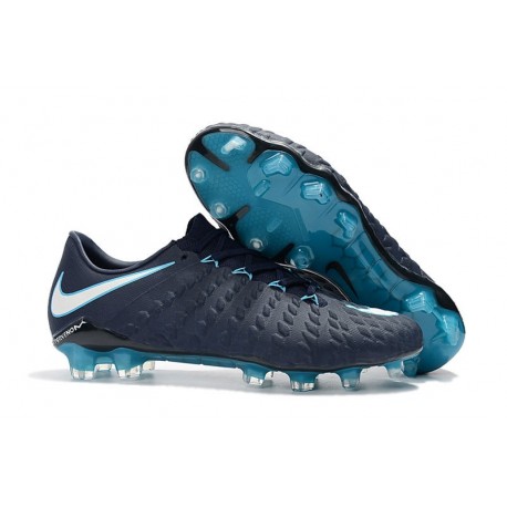 Nike Hypervenom Phantom 3 FG Football Shoes for Men Blue White