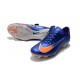 Nike Mercurial Vapor XI FG Soccer Shoes - New Arrival Football Boots Blue Orange Silver