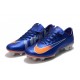 Nike Mercurial Vapor XI FG Soccer Shoes - New Arrival Football Boots Blue Orange Silver