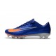 Nike Mercurial Vapor XI FG Soccer Shoes - New Arrival Football Boots Blue Orange Silver