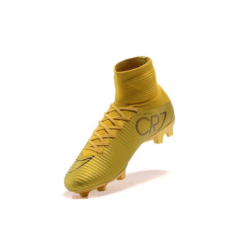 cr7 boots gold