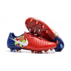 New Nike Magista Opus II FG Football Boots - Low Price - Barcelona Red Blue