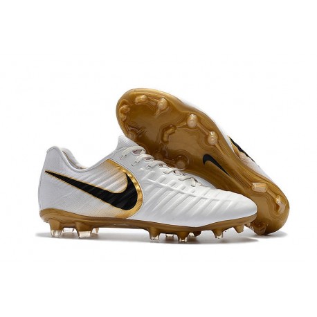 Nike Legend FG Soccer Shoes Low Price White Gold Black