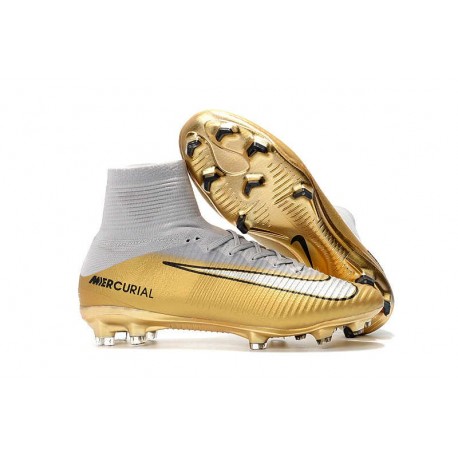 nike mercurial superfly gold white