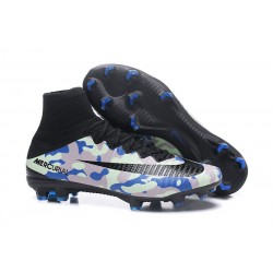 Nike Mercurial Superfly V FG New Football Boots Camouflage Blue Black