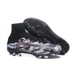 Nike Mercurial Superfly V FG New Football Boots Camouflage Grey Black