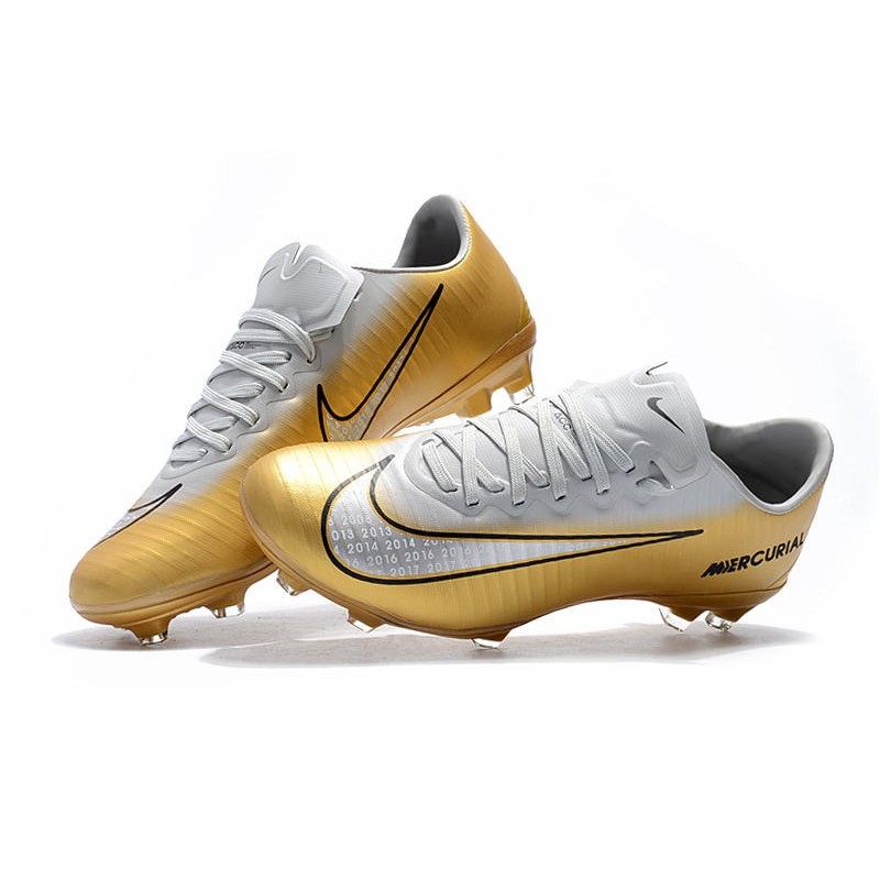 nike mercurial white and gold