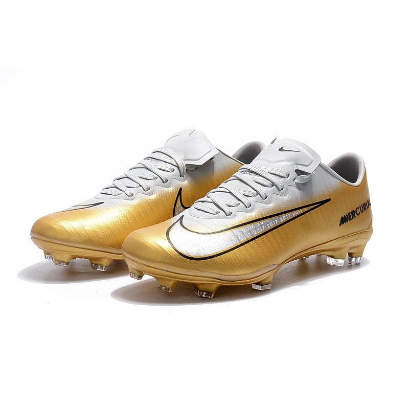 nike mercurial white and gold