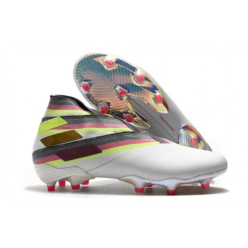 pink and yellow adidas cleats