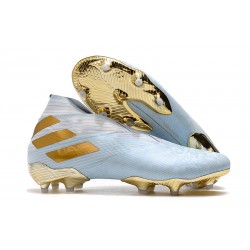 Adidas Nemeziz 19+ FG Soccer Cleats Bold Aqua Gold