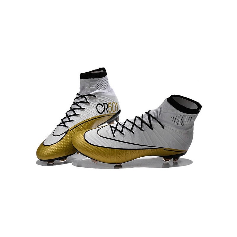 white gold cr7 soccer cleats