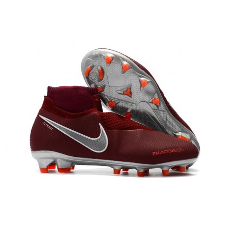 Nike Phantom Vision Elite DF FG Soccer Cleat Red Silver