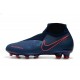 Nike Phantom Vision Elite DF FG Soccer Cleat Obsidian Black Blue