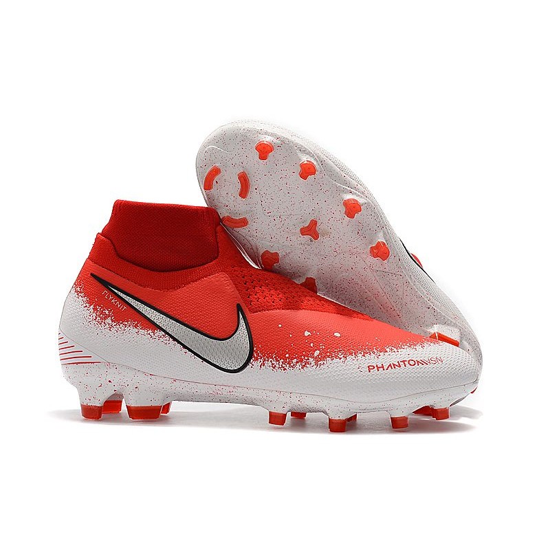 red and white nike boots