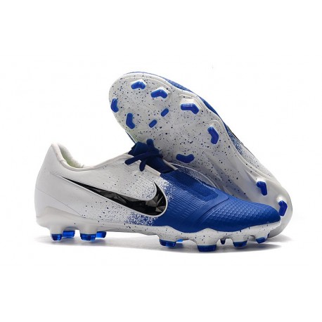 Nike Phantom Venom Elite FG Firm Ground Cleats White Black Racer Blue