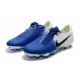 Nike Phantom Venom Elite FG Firm Ground Cleats White Black Racer Blue