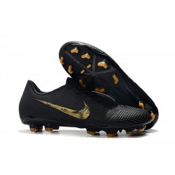 Nike Phantom VNM Elite FG Soocer Shoes Black Metallic Gold