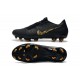 Nike Phantom VNM Elite FG Soocer Shoes Black Metallic Gold