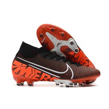 black and orange mercurial cleats