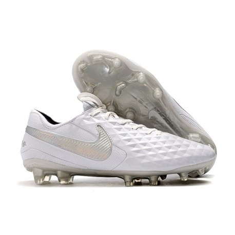 Nike Tiempo Legend VIII Elite FG Cleat White Pure Platinum