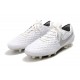 Nike Tiempo Legend VIII Elite FG Cleat White Pure Platinum