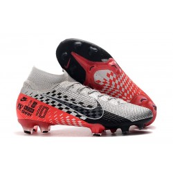 Nike Mercurial Superfly 7 Elite Neymar FG Chrome Black Red Platinum