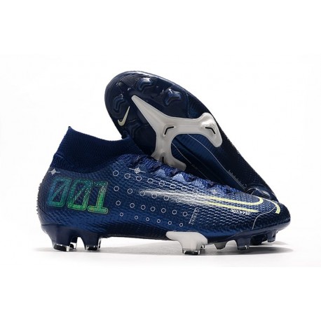 Nike Mercurial Superfly 7 Elite FG New Boots -Blue Void Volt White